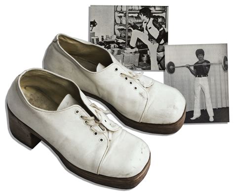 Lot Detail Bruce Lee Owned And Worn White Leather Shoes With 3 Lifts