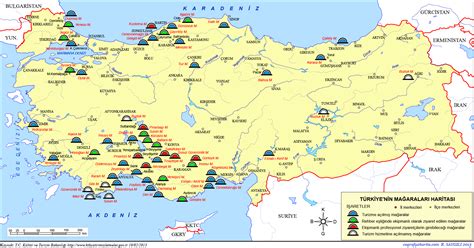 Türkiye Mağaralar Haritası Harita Turizm Haritalar