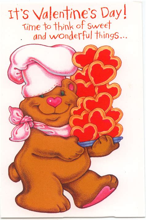 Teddy Bear With Heart Cookies Valentine Card Marges8s Blog