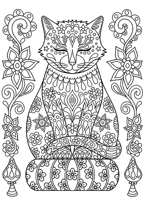 Mandala Cat Coloring Pages Tedy Printable Activities
