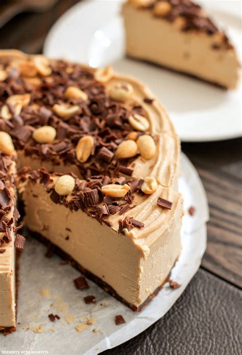 Healthy Chocolate Peanut Butter Raw Cheesecake Vegan Gluten Free