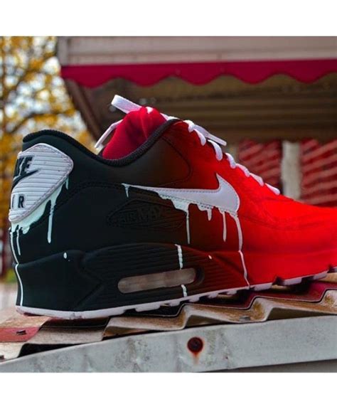 Nike Air Max 90 Candy Drip Gradient Black And Red Trainer Nike Air