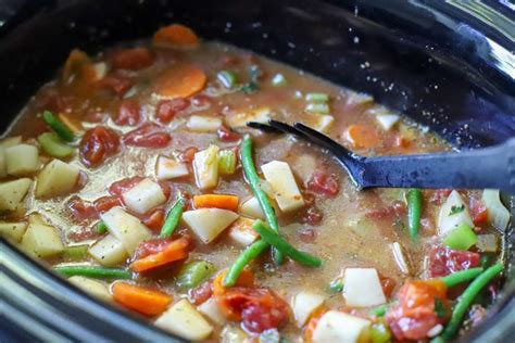 Healthy Crock Pot Vegetable Soup Suburban Simplicity