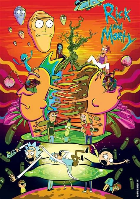 Awesome Wallpaper 👾👽👺👹 Rick And Morty Drawing Rick And Morty Poster