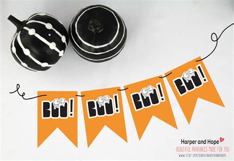 Boo Big Banner Halloween Printable Decorations | Etsy