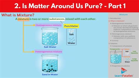 Matter Around Us Pure Class 9 Science Mixture Youtube