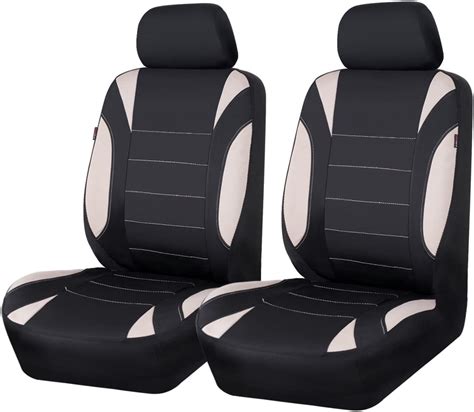 car pass neoprene 6 pieces waterproof two front car seat covers set black and beige amazon