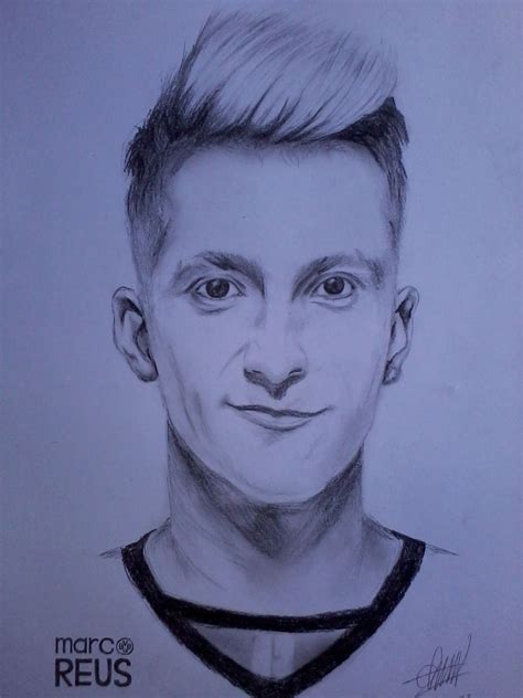 Drawing Marco Reus Borussia Dortmund Player Completed Art Drawings