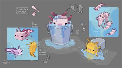 I Really Enjoy The Official Concept Art For The Axolotl Rminecraft