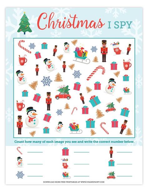 Christmas I Spy Game Free Printable Christmas Activities Free