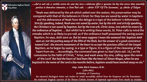 John Bird Sumner - Anglican rejection of Baptismal Regeneration | Anglican, Saint paul, Regeneration