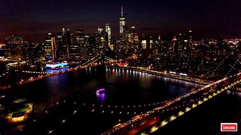 New York Night View 4k Ultra Hd 4k Aerial View Of New York City Stock