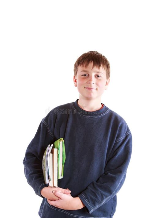 Boy With Books Stock Photo Image Of Attractive Happy 34672368