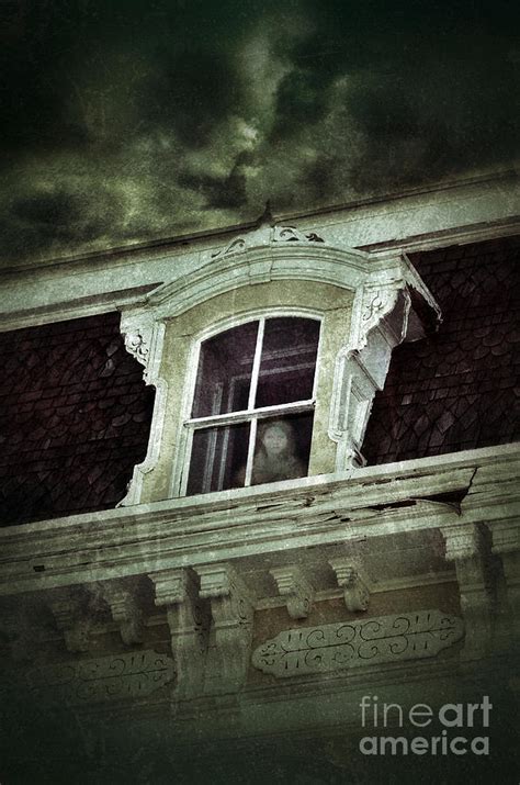 Ghostly Girl In Upstairs Window Photograph By Jill Battaglia
