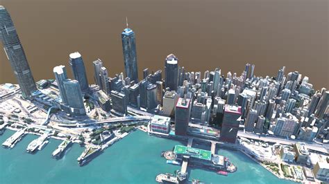 Hong Kong City Landside Fbx Download Free 3d Model By