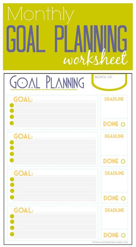 Goal Setting Templates And Goal Planners Download Pdf Weekly Goal