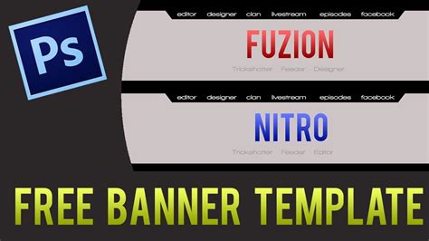 Download Clean Youtube Banner Template! Free Download.psd - YouTube