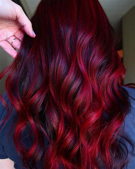 Black And Dark Red Hair Color Idea Vibrant Red Hair Dark Red Hair