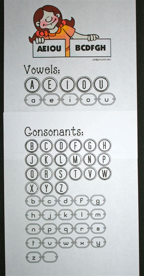 Printable Vowels And Consonants Chart Printable Word Searches