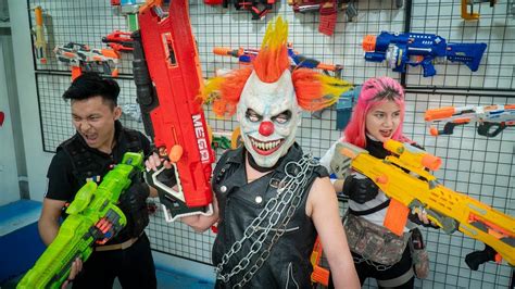 Banana Nerf War Suicide Squad Nerf Guns Fight Group Crime High Tech