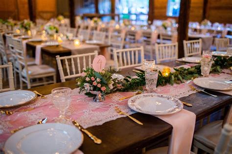 Rustic Elegant Pink Table Setting Southern Vintage Clear Mix Match