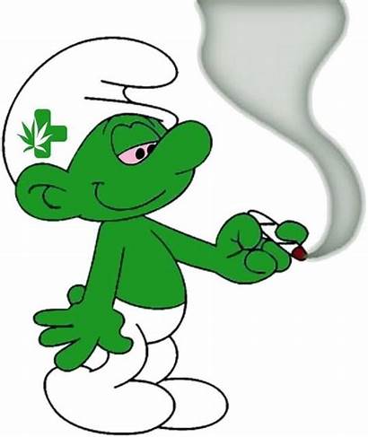 Weed Smurf Stoner Smurfs Clipart Smoking Cartoon