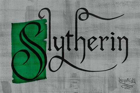 Slytherin Calligraphy By Diegoagm On Deviantart