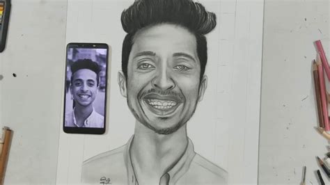 رسم بورترية بالرصاص Drawing Portrait With Pencil Youtube