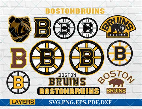 Boston Bruins Nhl Hockey Logo Design Silhouette Team Svgpng Etsy