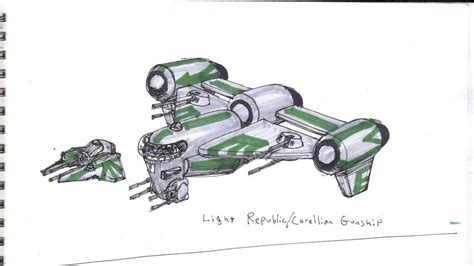 Light Republic Corellian Gunship By Camodeafie82 On Deviantart Star