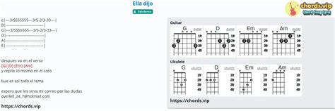 Chord Ella Dijo Estelares Tab Song Lyric Sheet Guitar Ukulele