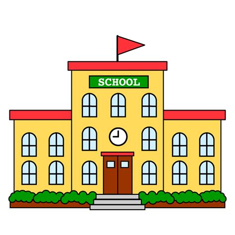 School Building Clipart Download Picture｜illustoon | School building clipart, Building clipart ...
