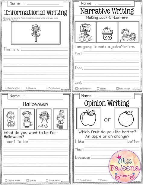 October Writing Prompts Contains 60 Pages Of Writing Prompts Worksheets