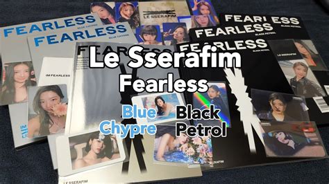 Unboxing Le Sserafim St Mini Album Fearless Blue Chypre Black