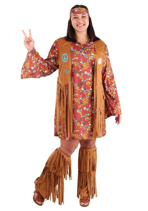 Plus Size Peace And Love Costume Hippie Plus Size Costume