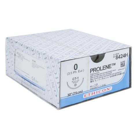Ethicon Prolene 30in Size 0 Polypropylene Suture With Ct 1 Needle