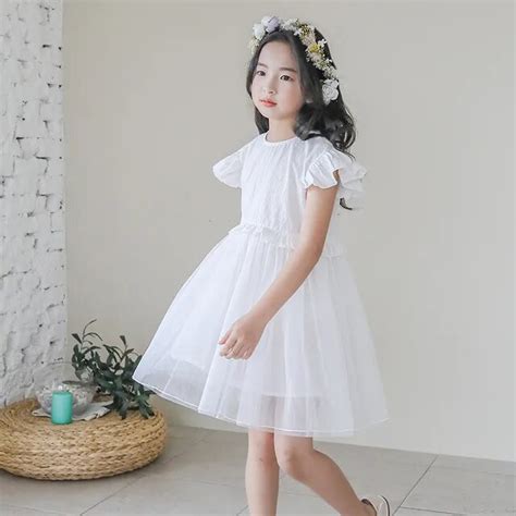 White Lace Girls Dresses Age For 6 14 Yrs Teenage Girls Graduation