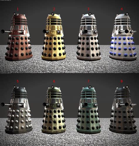 Dalek Colour Schemes By Laughinghelicopter On Deviantart