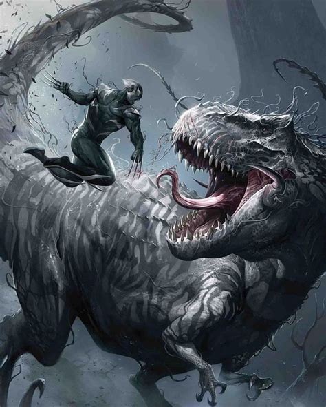 Venom Dinosaur Venom Claw Guy Comic N Fantasy Marvel Comics Art