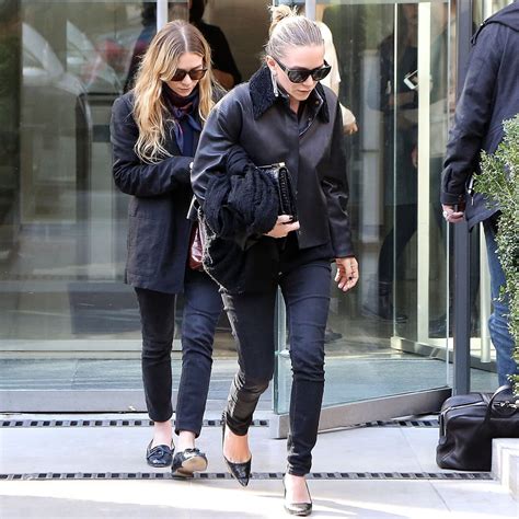 Mary Kate And Ashley Olsen Wearing Black In Paris Popsugar Fashion