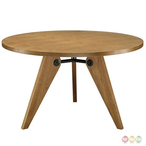 Laurel 47 Round Dining Table In Natural Wood Finish Walnut