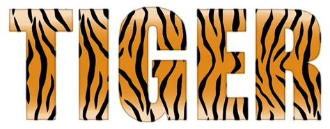 Tiger Typography Enhanced Openclipart