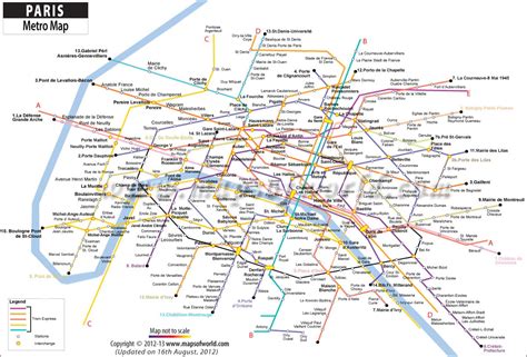 Paris Metro Map Metro Map Of Paris