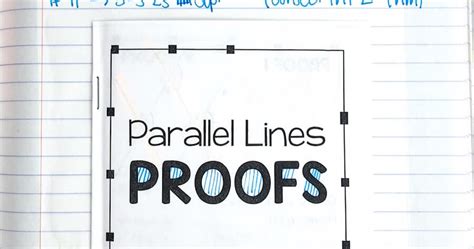 Parallel Lines Proofs Inb Pages Mrs E Teaches Math