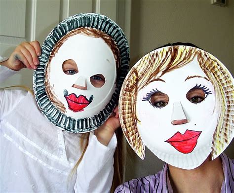 Paper Plate Masks Diy Kids Craft