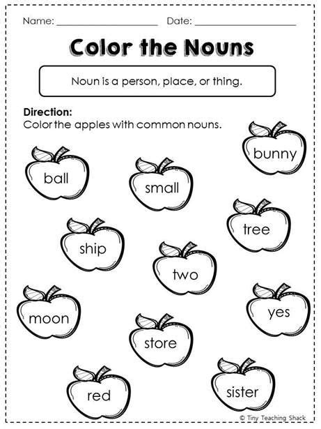 First Grade Common Noun And Proper Noun Worksheet For Grade 1