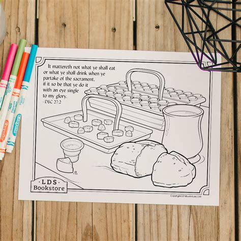 Partake Of The Sacrament Coloring Page Printable Doctrine And