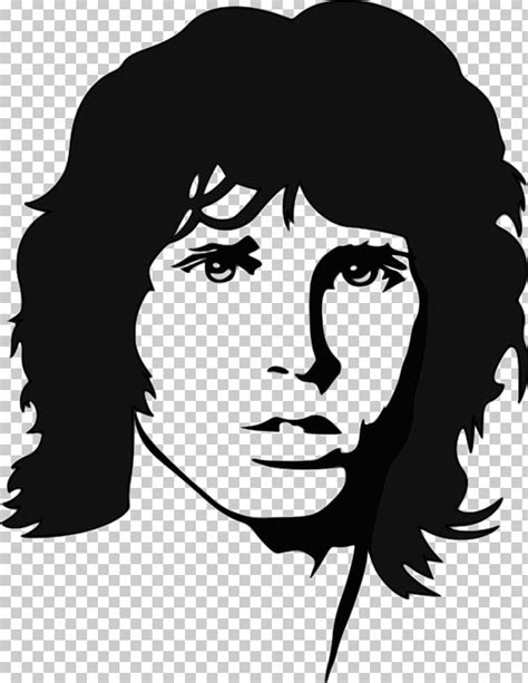 Jim Morrison Stencil Musician Singer Songwriter Png Clipart Beauty