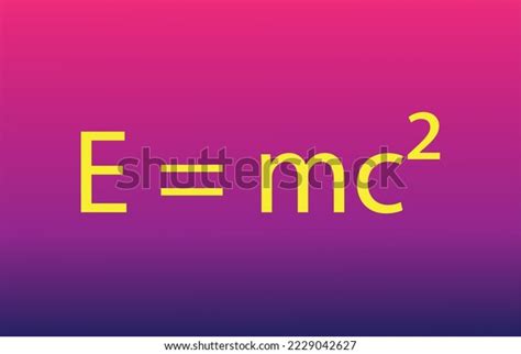 Einstein Formula Einsteins Massenergy Equation Isolated Stock Vector