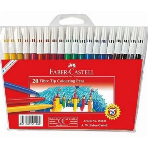 Faber Castell Fiber Tip Colour Markers 20 Colors Shopee Philippines